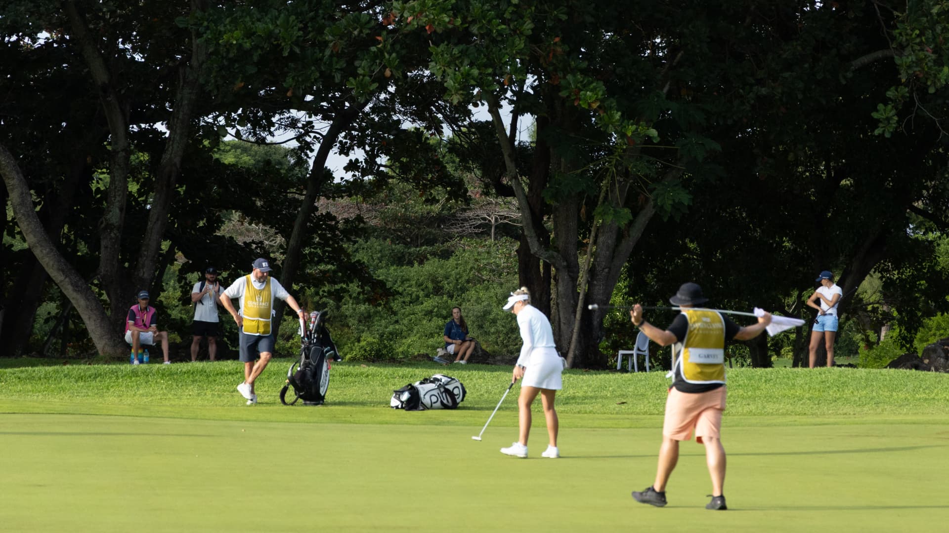 European Women's Caddie Association caddies on tour